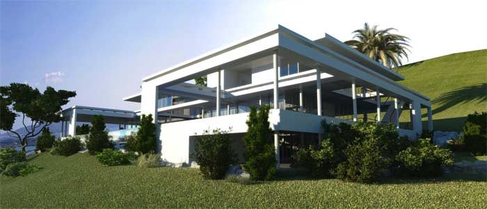 Terrassierte weiße Villa Alexey in Porto Heli